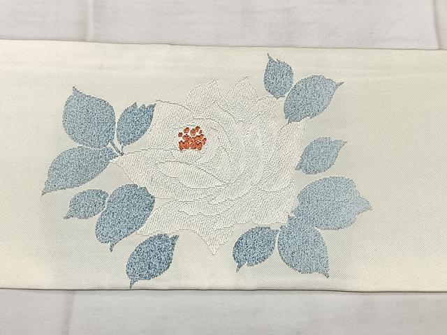 平和屋着物◎九寸名古屋帯　唐織　牡丹　金銀糸　正絹　逸品　BAAX4613qw