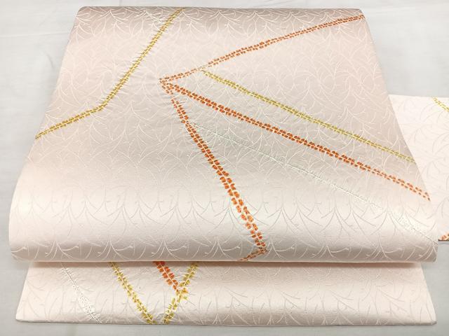 平和屋着物◎九寸名古屋帯　絞り　切嵌文　正絹　逸品　BAAX4643qw
