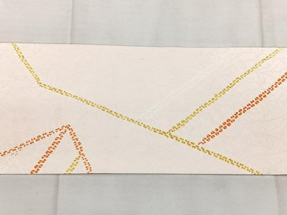 平和屋着物◎九寸名古屋帯　絞り　切嵌文　正絹　逸品　BAAX4643qw