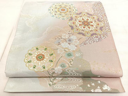 平和屋着物◎六通柄袋帯 唐織 煌彩華紋 金銀糸 引箔 正絹 逸品 BAAX4668qw