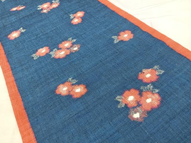 平和屋着物◎六通柄袋帯 紬地 舞花文 正絹 逸品 BAAX4672qw