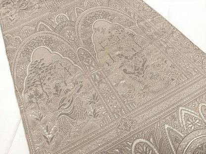 平和屋着物◎六通柄 本袋帯 壁画文様 金糸 正絹 逸品 BAAX4679qw