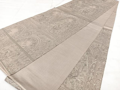 平和屋着物◎六通柄 本袋帯 壁画文様 金糸 正絹 逸品 BAAX4679qw