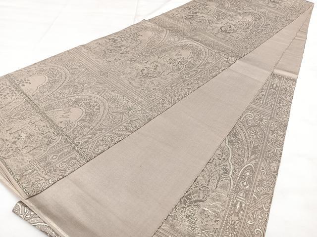 平和屋着物◎六通柄 本袋帯 壁画文様 金糸 正絹 逸品 BAAX4679qw