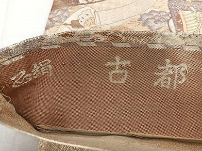 平和屋着物◎佐賀錦　六通柄袋帯　唐織　古都　金糸　正絹　逸品　BAAX4744qw