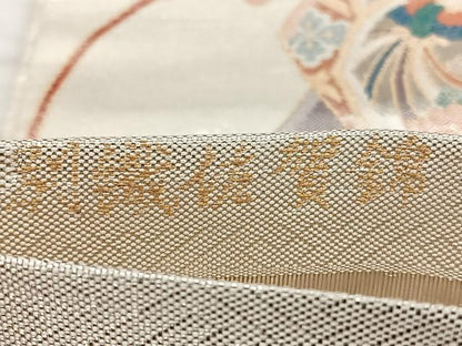平和屋着物◎別織佐賀錦　六通柄袋帯　麗華巻物文　金銀糸　正絹　逸品　BAAX4751qw