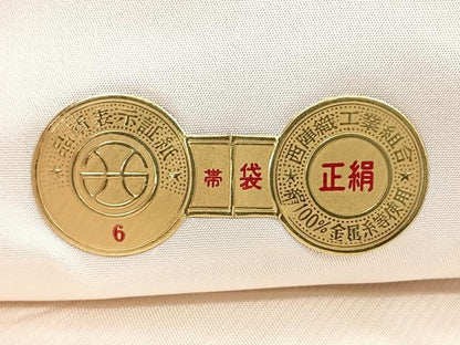 平和屋着物◎西陣の名門　本家加納　六通柄袋帯　唐織　亀甲花文　金銀糸　引箔　証紙付き　正絹　逸品　BAAX4763qw