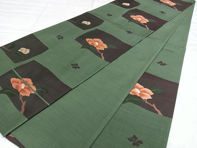 平和屋着物◎六通柄袋帯　楽山　枝花文　正絹　逸品　BAAX4800qw