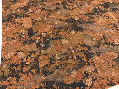 平和屋着物■上質な小紋　渡橋花文　やまと誂製　正絹　逸品　BAAX4801mz