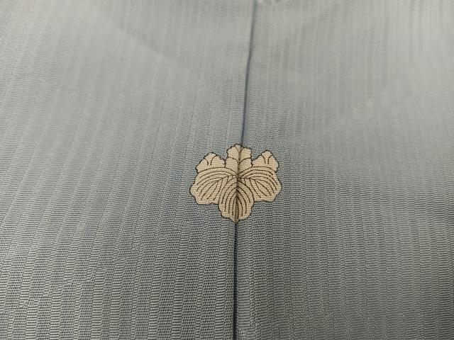 平和屋着物■上質な色無地　石庭地紋　湊鼠色　正絹　逸品　未使用　BAAX4804mz