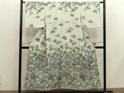 平和屋着物■訪問着　草花文　正絹　逸品　BAAX4807mz