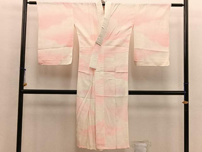 平和屋着物■長襦袢　単衣　霞文　正絹　逸品　BAAX4808mz