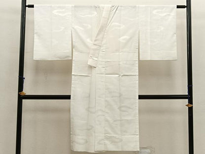 平和屋着物■長襦袢　無双仕立て　雲重ね吉祥文　白色　正絹　逸品　BAAX4812mz