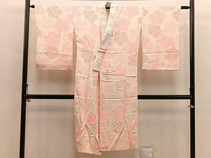 平和屋着物■長襦袢　袷　梅花文　正絹　逸品　BAAX4815mz