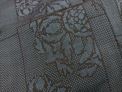 平和屋着物■本場大島紬　7マルキ　色紙重ね花文　証紙付き　正絹　逸品　BAAX4823mz