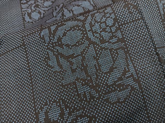 平和屋着物■本場大島紬　7マルキ　色紙重ね花文　証紙付き　正絹　逸品　BAAX4823mz