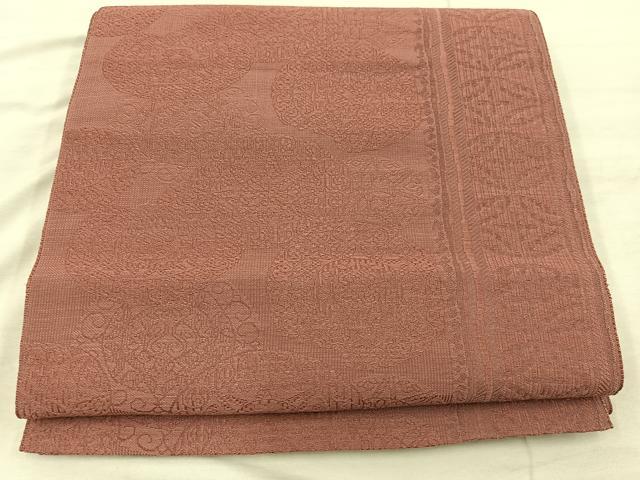 平和屋着物◎本場筑前博多織 八寸名古屋帯 花丸文 正絹 逸品 BAAX4837mz