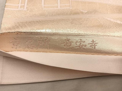 平和屋着物◎六通柄袋帯 京名所 竜安寺 金糸 正絹 逸品 BAAX4850mz
