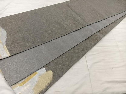 平和屋着物●太鼓柄袋帯　綴れ　霞文　金銀糸　正絹　逸品　BAAX4862mz