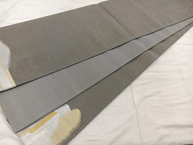 平和屋着物●太鼓柄袋帯　綴れ　霞文　金銀糸　正絹　逸品　BAAX4862mz
