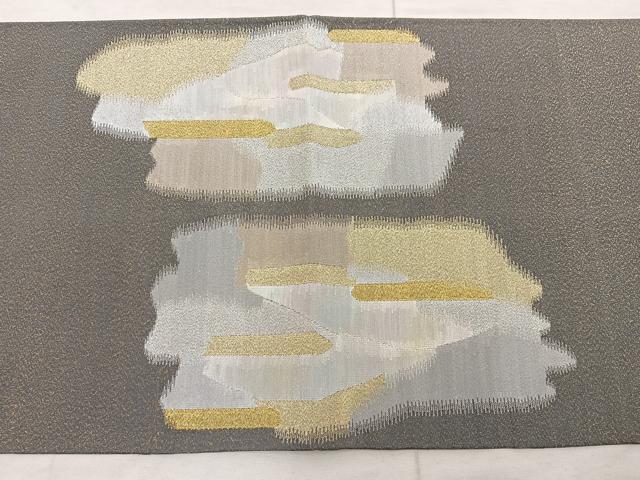 平和屋着物●太鼓柄袋帯　綴れ　霞文　金銀糸　正絹　逸品　BAAX4862mz