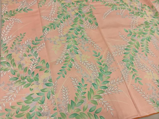 平和屋着物■上質な小紋 草葉文 正絹 逸品 BAAX4871mz