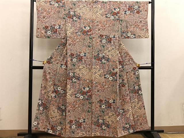 平和屋着物■上質な小紋 辻が花 正絹 逸品 BAAX4872mz