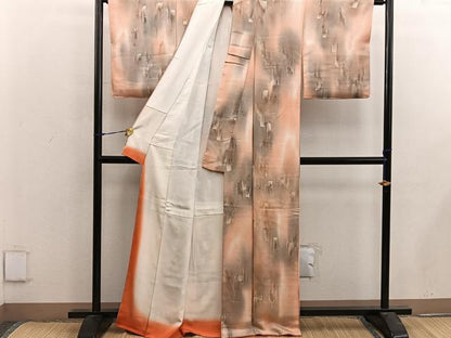 平和屋着物■上質な小紋 幾何学文様 正絹 逸品 BAAX4874mz