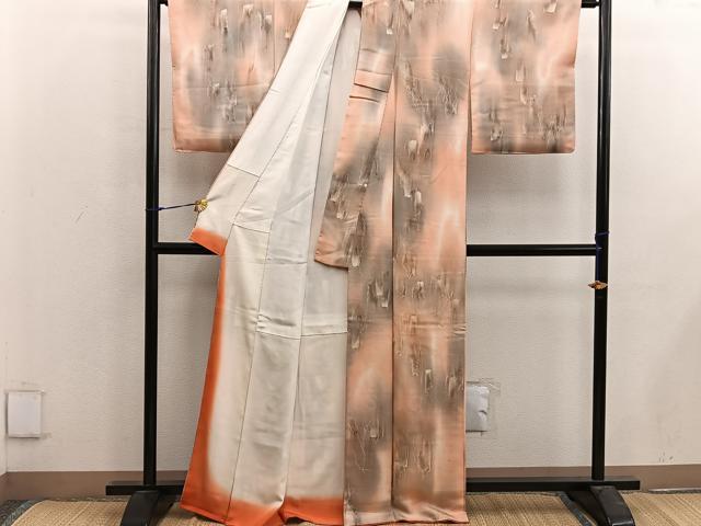 平和屋着物■上質な小紋 幾何学文様 正絹 逸品 BAAX4874mz