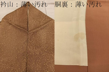平和屋着物■上質な小紋 草花文 たたき染め 正絹 逸品 BAAX4875mz