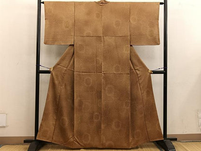 平和屋着物■上質な小紋 草花文 たたき染め 正絹 逸品 BAAX4875mz