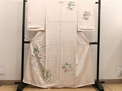 平和屋着物■訪問着 友禅 扇面花文 正絹 逸品 BAAX4877mz