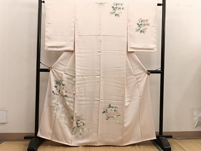 平和屋着物■訪問着 友禅 扇面花文 正絹 逸品 BAAX4877mz