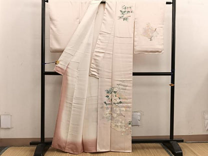 平和屋着物■訪問着 友禅 扇面花文 正絹 逸品 BAAX4877mz