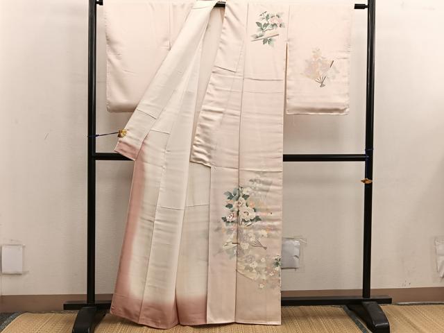 平和屋着物■訪問着 友禅 扇面花文 正絹 逸品 BAAX4877mz