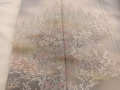 平和屋着物■訪問着　風景文　暈し染め　正絹　逸品　BAAX4878mz