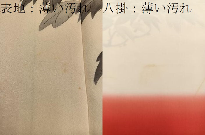 平和屋着物■訪問着　手描き　枝花文　正絹　逸品　BAAX4880mz