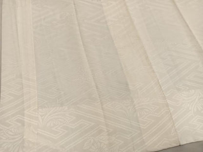 平和屋着物■長襦袢 袷 草花地紋 白色 正絹 逸品 BAAX4881mz