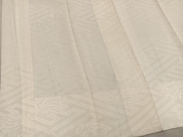 平和屋着物■長襦袢 袷 草花地紋 白色 正絹 逸品 BAAX4881mz