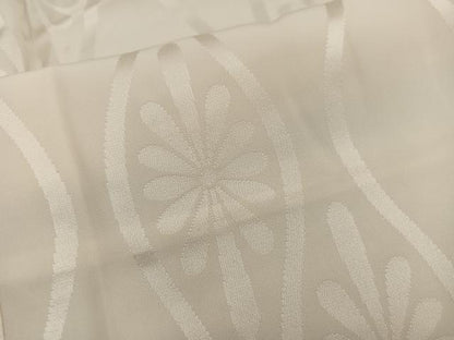 平和屋着物■長襦袢 袷 立涌花地紋 白色 正絹 逸品 BAAX4883mz