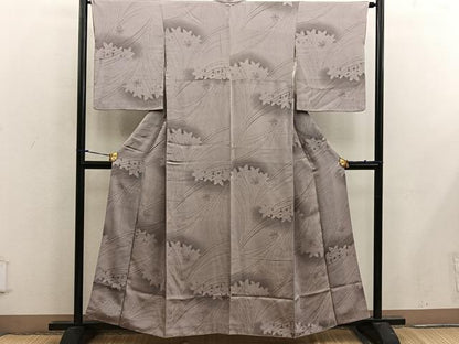 平和屋着物■上質な小紋　楓文　正絹　逸品　BAAX4885mz