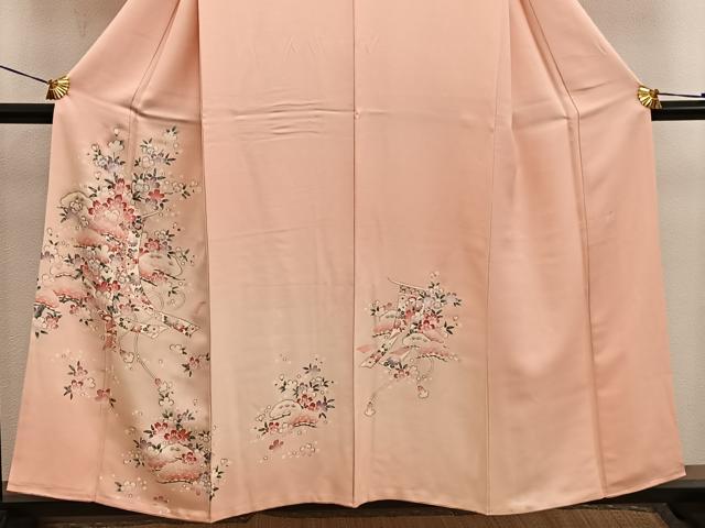 平和屋着物■訪問着 作家物 舞桜文 金彩 正絹 逸品 BAAX4886mz