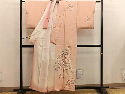 平和屋着物■訪問着 作家物 舞桜文 金彩 正絹 逸品 BAAX4886mz