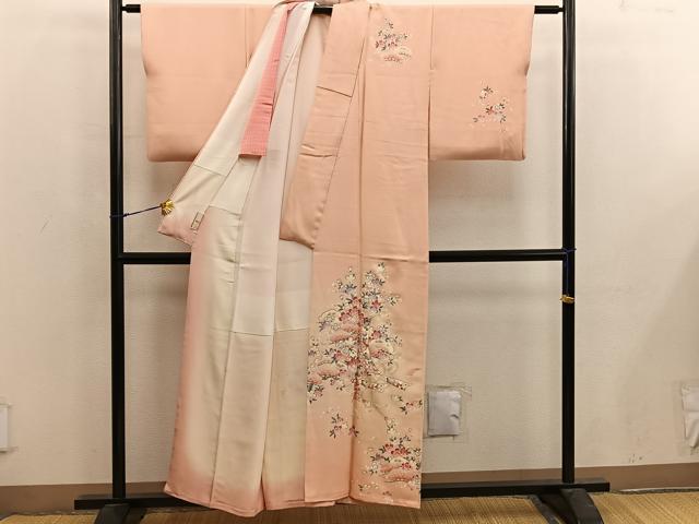 平和屋着物■訪問着 作家物 舞桜文 金彩 正絹 逸品 BAAX4886mz