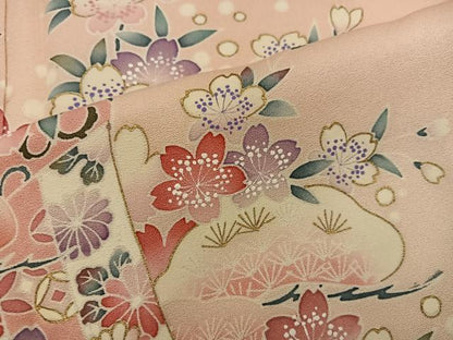 平和屋着物■訪問着 作家物 舞桜文 金彩 正絹 逸品 BAAX4886mz
