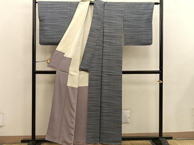平和屋着物■上質な小紋 幾何学文様 正絹 逸品 未使用 BAAX4890mz