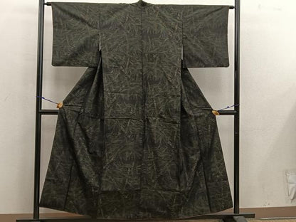 平和屋着物■本場大島紬 笹竹文 正絹 逸品 BAAX4891mz