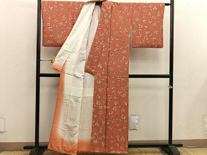 平和屋着物■上質な小紋 草花文 ろうけつ染め 正絹 逸品 BAAX4893mz