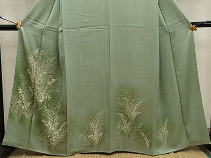 平和屋着物■訪問着　草葉文　正絹　逸品　BAAX4903mz