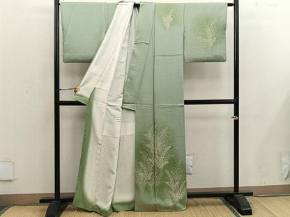 平和屋着物■訪問着　草葉文　正絹　逸品　BAAX4903mz